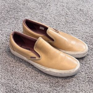 Men’s mustard yellow leather Vans